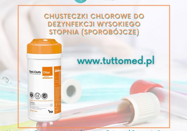 Chusteczki na bazie chloru do dezynfekcji wysokiego stopnia